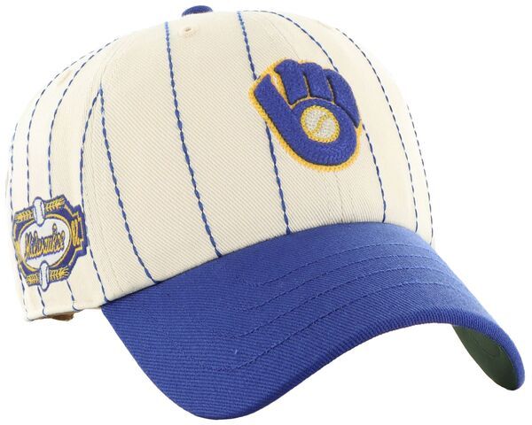 フォーティーセブン レディース アクセサリー 帽子 47 Adult Milwaukee Brewers Cream Cooperstown Rawlings Clean Up Adjustable