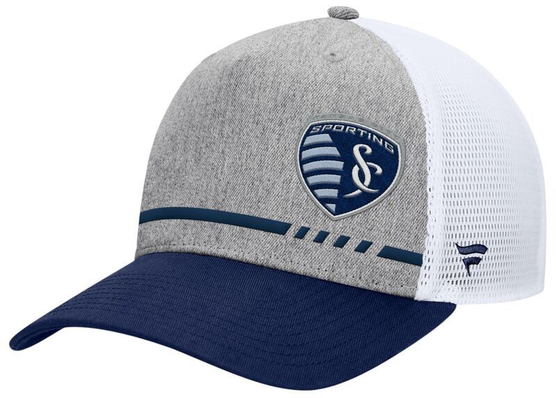 ファナティクス レディース アクセサリー 帽子 Fanatics MLS Adult Sporting Kansas City Low Block Grey Trucker Adjustable Ha