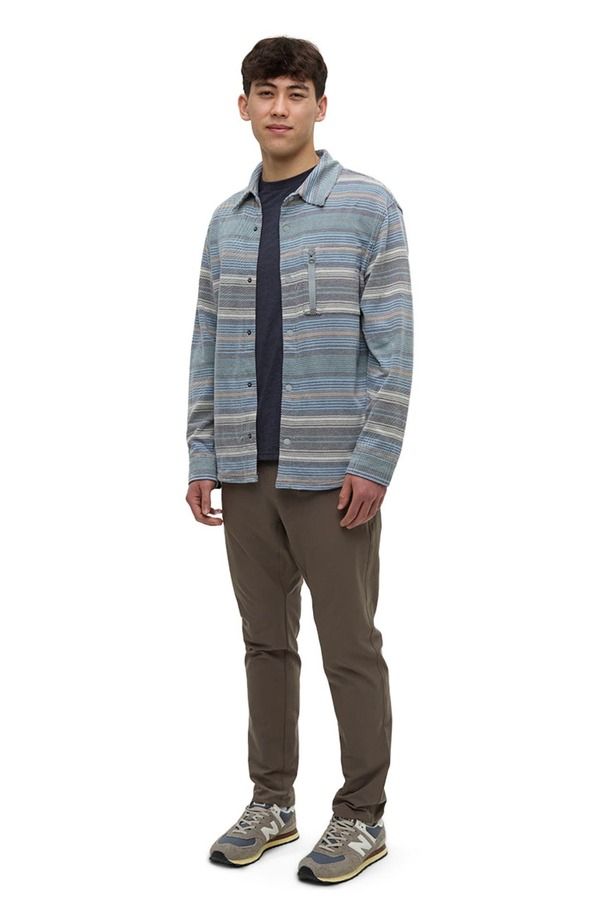 テンツリー メンズ アウター ジャケット・ブルゾン tentree Thompson Shacket Graphite Multi Stripe グラファイト