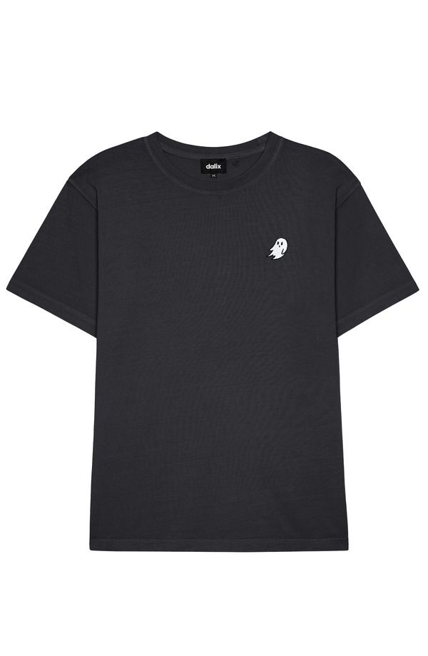 ダリックス メンズ トップス Tシャツ Dalix Mens Ghost Midweight Garment Dye Tee Black ブラック