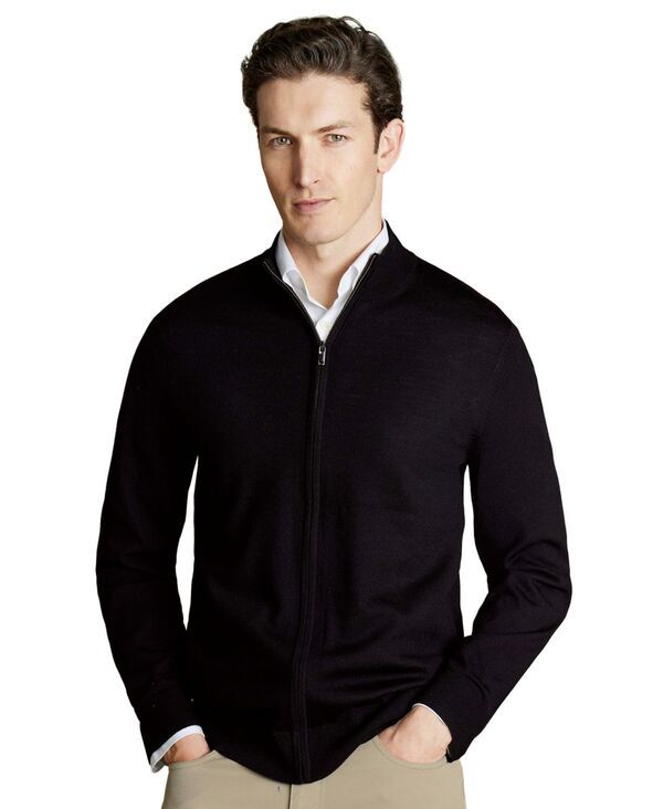 チャールズティリット メンズ アウター ニット・セーター Charles Tyrwhitt Mens Oatmeal Chunky Merino Sweater Black ブラック 33,670円