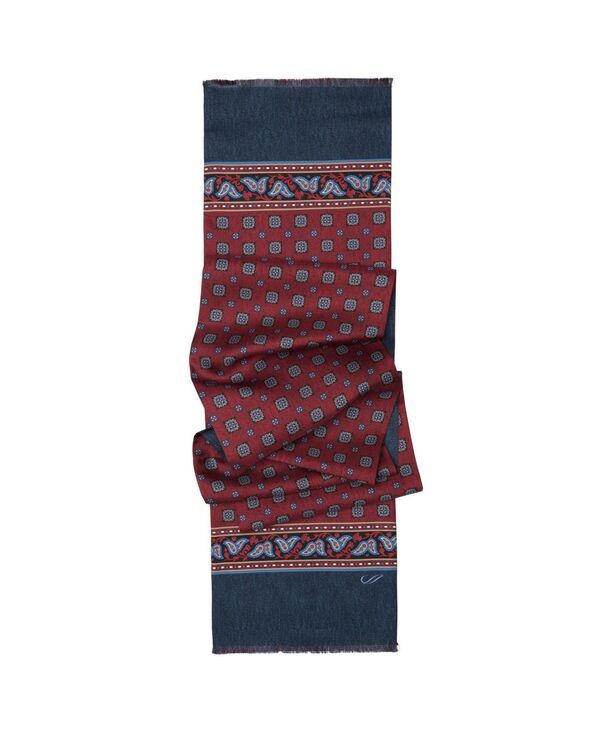 エリザベッタ メンズ アクセサリー マフラー・ストール・スカーフ シルク Elizabetta Mens Volterra Silk Scarfor Men Dark red レッド