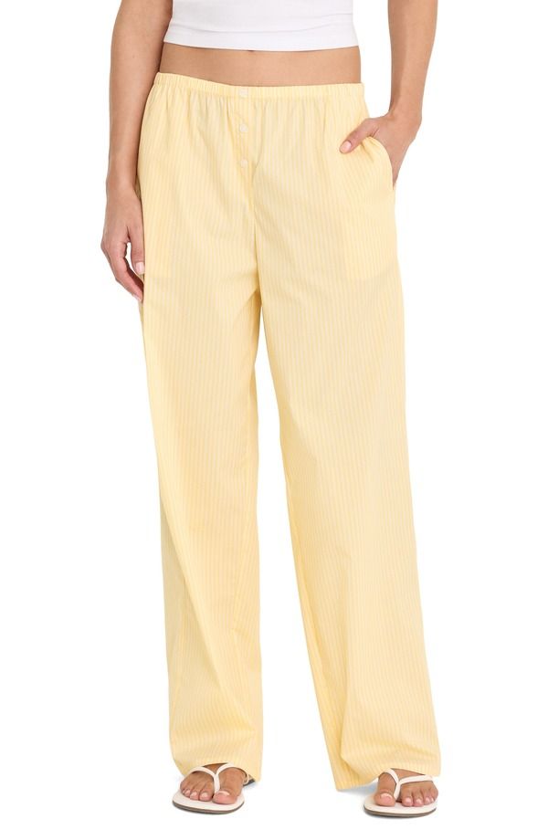 グッドアメリカン レディース ボトムス レギンス パンツ Good American Stripe Poplin Pants BUTTERBEAM STRIPE ストライプ 19,066円