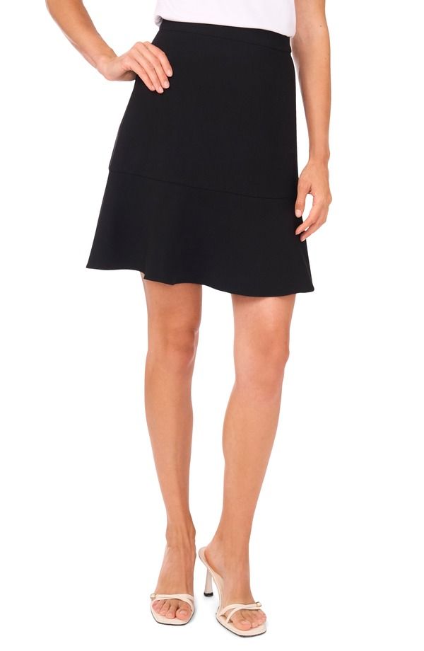 ハロゲン レディース ボトムスカート ティアード フリル Halogen Tie red Ruffle Skirt RICH BLACK ブラック