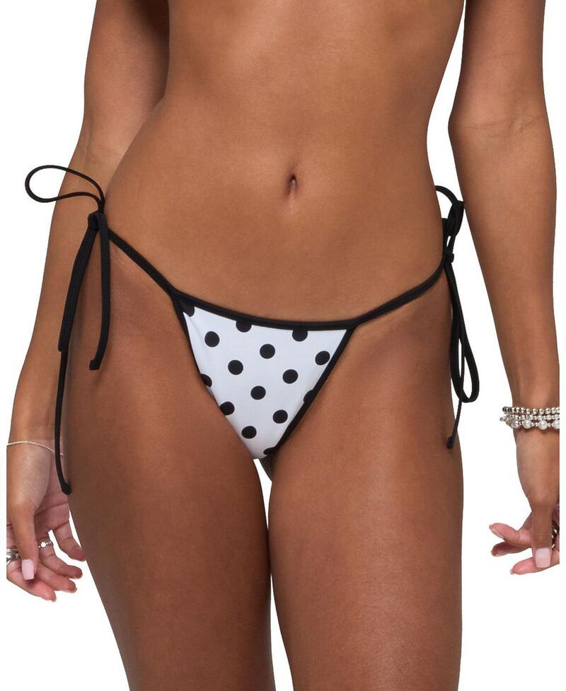 アディクテッド レディース 水着 ボトムスのみ ドット柄 ドット Edikted Tora Reversible Polka Dot String Bikini Bottom BlackAndWhit 18,980円