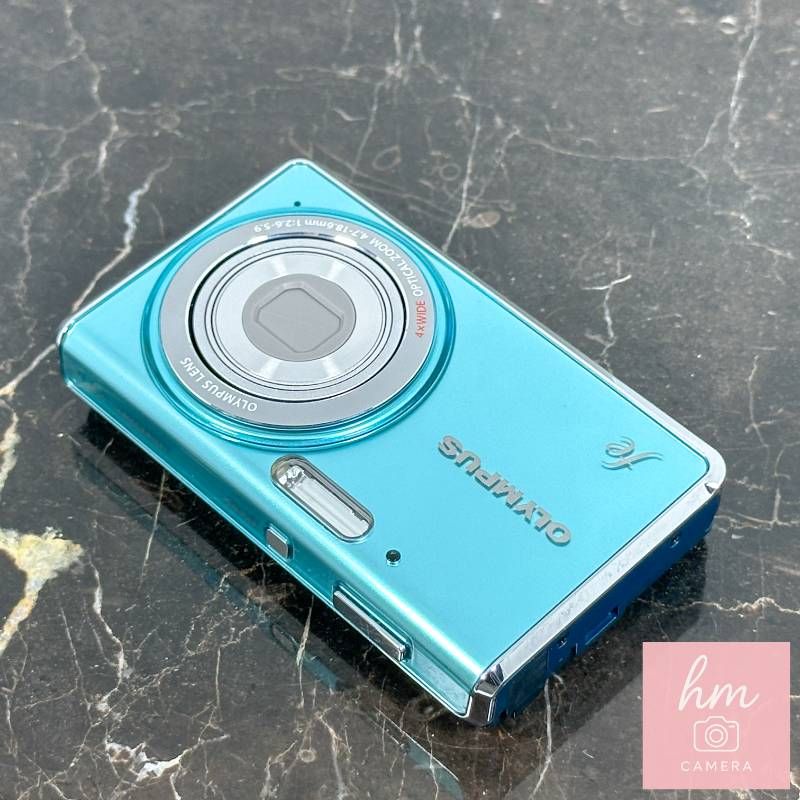 美品】OLYMPUS FE-4020 ライトブルー 1400万画素 光学4倍ズーム 広角
