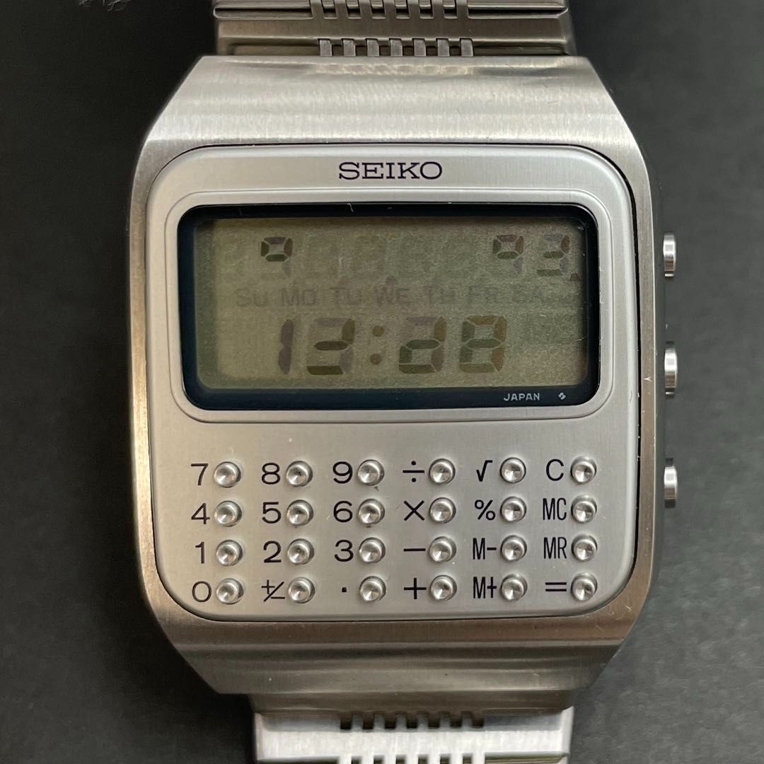 SEIKO 初代カリキュレーターC153-5011 デジタル　クォーツ　ジャンク SEIKO 初代カリキュレーター C153-5011 箱＆ペン付き 電卓機能 計算機