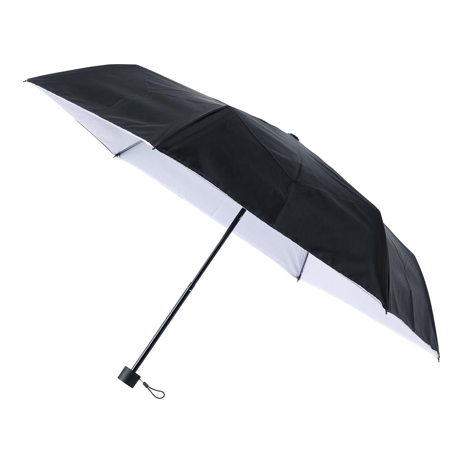 [estaa(エスタ)] ハニカム断熱パラソル 遮光100 UV 晴雨兼用 日傘 折りたたみ傘 遮熱 遮光 55cm プレーン 30247 ブラック