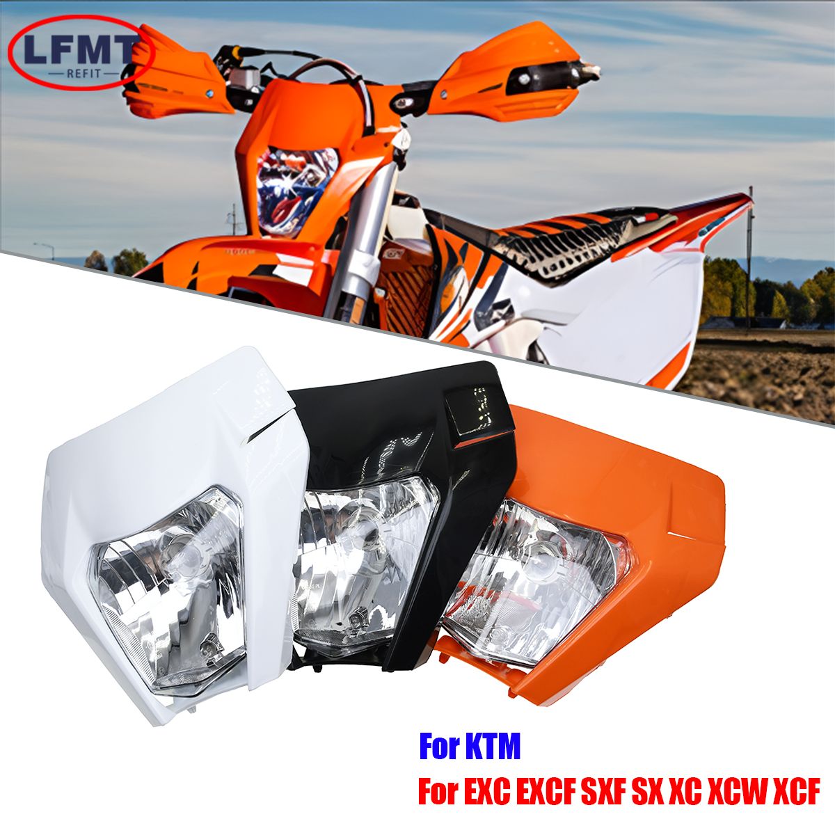 KTM EXC SXF MX対応 LEDヘッドライト エンデューロ スーパーモト用
