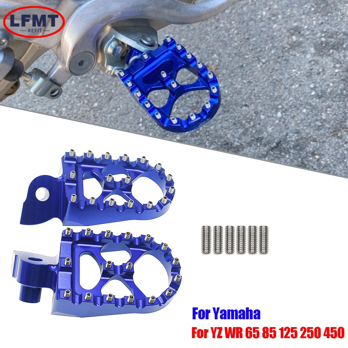 LFMT ヤマハ YZ85 YZ125 YZ250 YZ250F YZ450F WR250F WR450F対応 CNCフットペグ