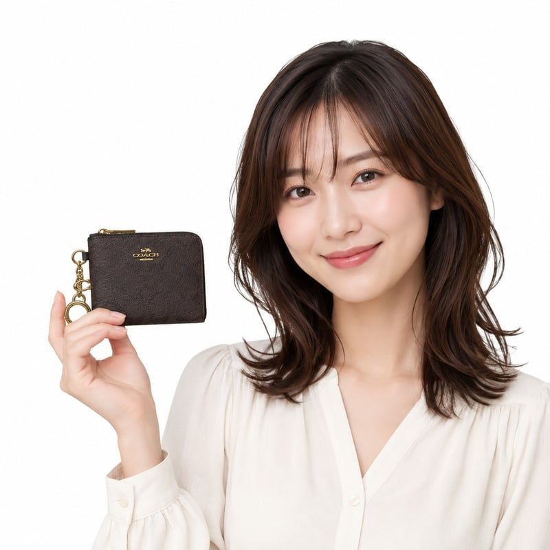 ?コーチ COACH　スモール コーナー ジップ ウォレット・シグネチャー キャンバス　CFA28 IMXAQ