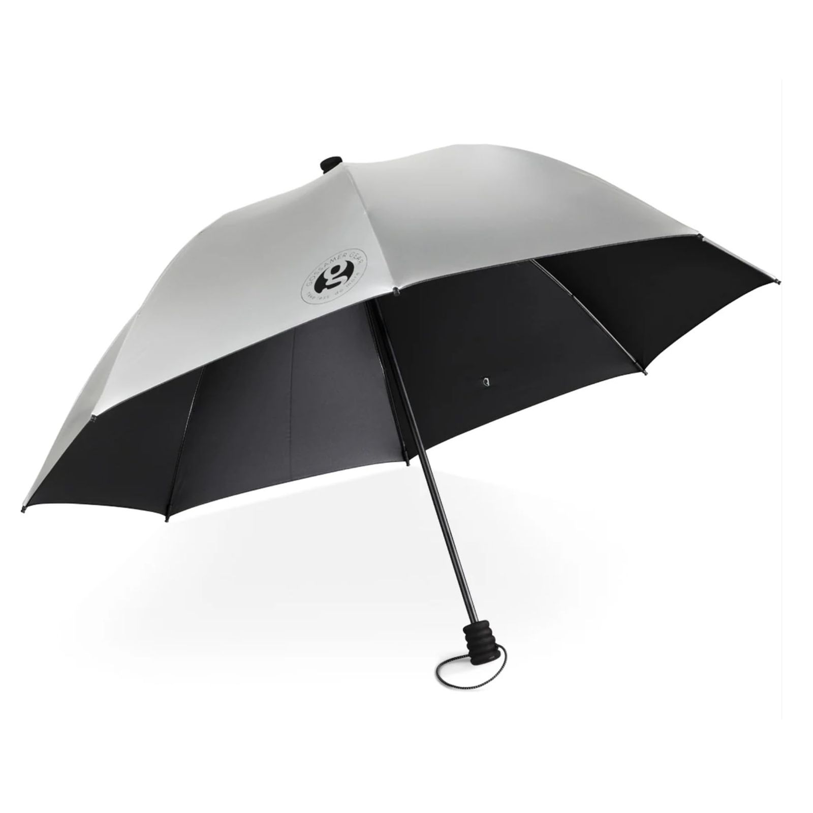 Gossamer Gear ゴッサマーギア LIGHTREK HIKING CHROME UMBRELLA 超軽量166g ハイカー向け 晴雨兼用 UVカット率98%以上 遮光率98%以上 UPF50+ ハンズフリー対応 EVAフォームグリップ 反射コード 軽