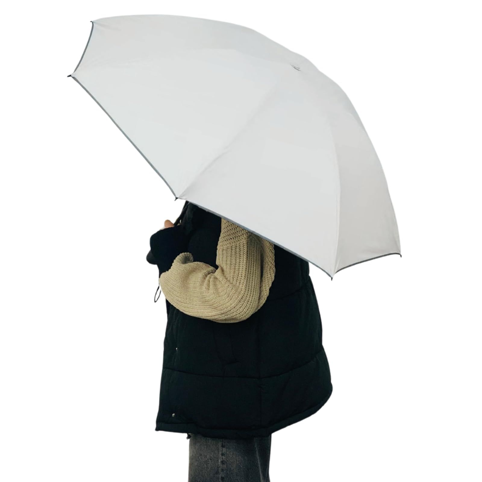【brocky】 折りたたみ傘 メンズ レディース 傘 軽量 折り畳み傘 晴雨兼用 ホワイトグレー 7,050円