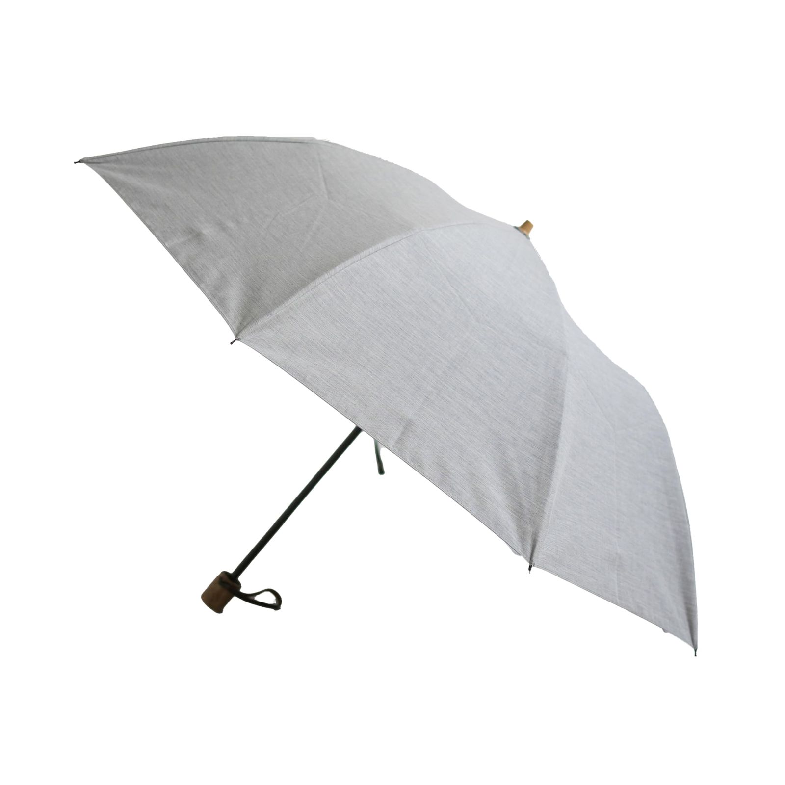 日本製 オーガニックコットン 晴雨兼用折り畳み傘 2WAY仕様 1級遮光 2段折 55ｃｍ 8本骨 遮光率100% UVカット率99.9%以上・遮熱率50％以上 小宮商店 シャンブレーシェード (ライトグレー) 19,296円
