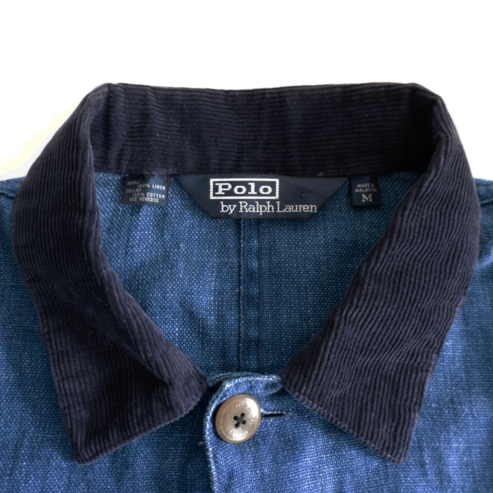 美品】POLO RALPH LAUREN【インディゴ リネン ハンティング ジャケット