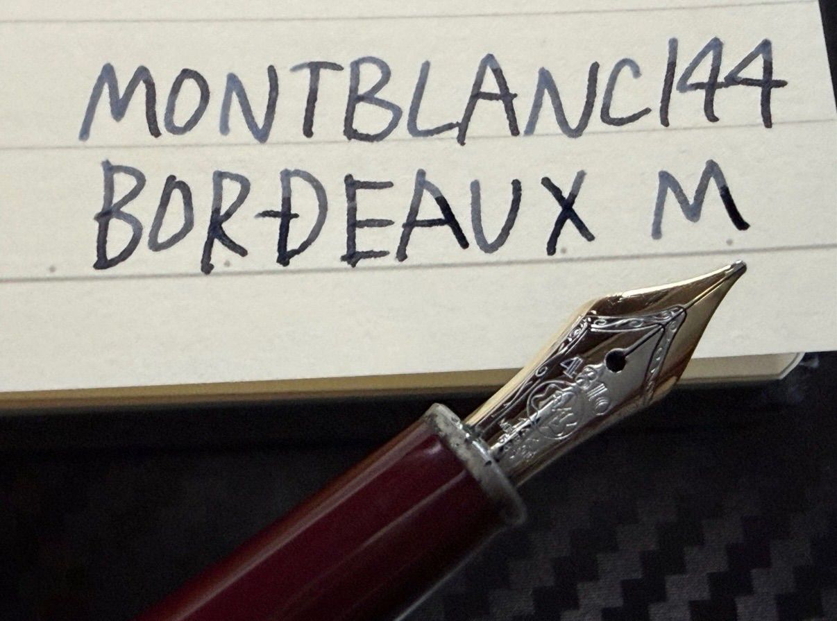 美品 モンブラン montblanc マイスターシュテュック 144 ボルドー 中白
