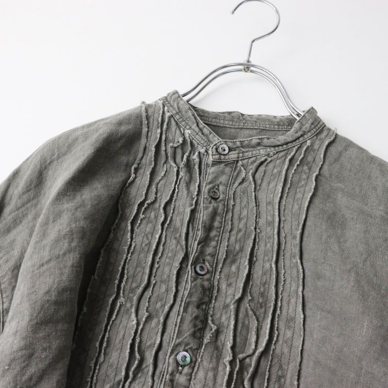 2023AW ネストローブ nest Robe 天然染め ステッチワーク ロングシャツ