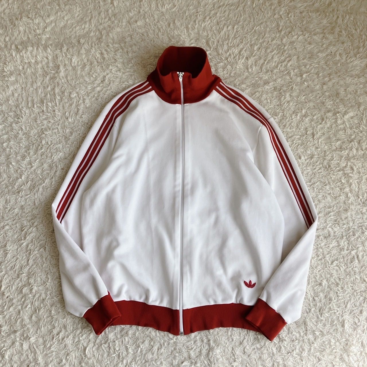 70s 80s adidas アディダス トラックジャケット レッド×ホワイト
