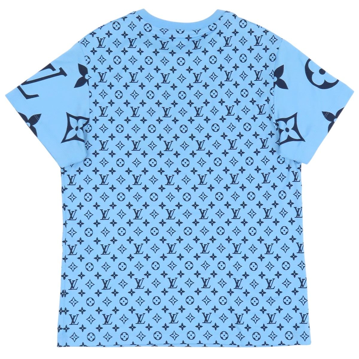 ルイヴィトン ミックス モノグラム チェーン Tシャツ size L ブルー ルイヴィトン ミックス モノグラム チェーン付 Tシャツ RW222W PR3