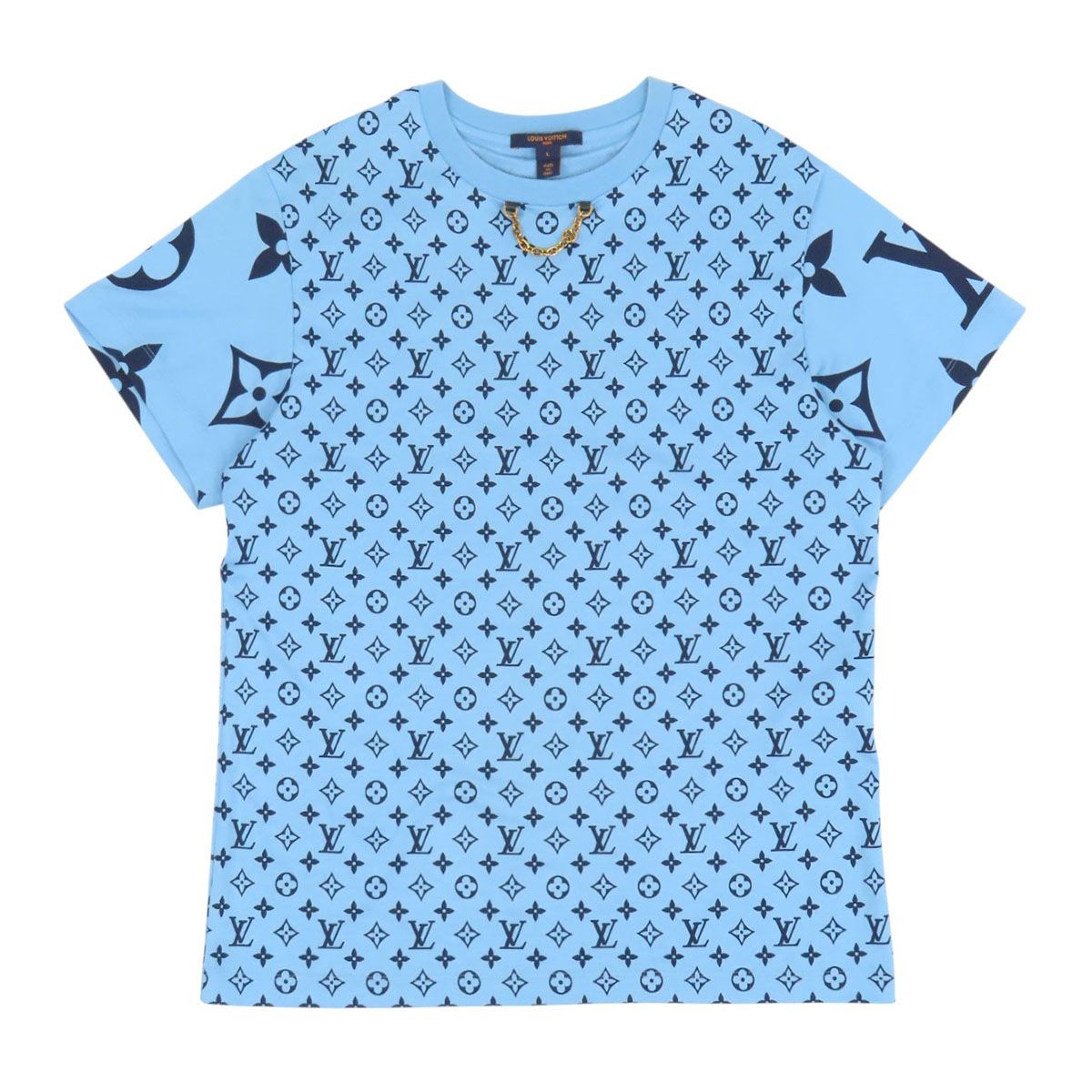 ルイヴィトン ミックス モノグラム チェーン付 Tシャツ RW222W PR3