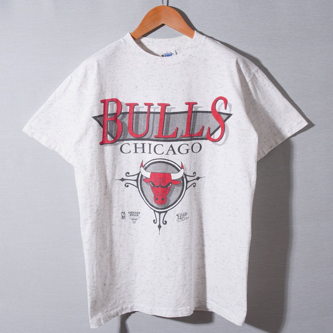 90s USA製 NBA シカゴ・ブルズ CHICAGO BULLS Tシャツ M グレー