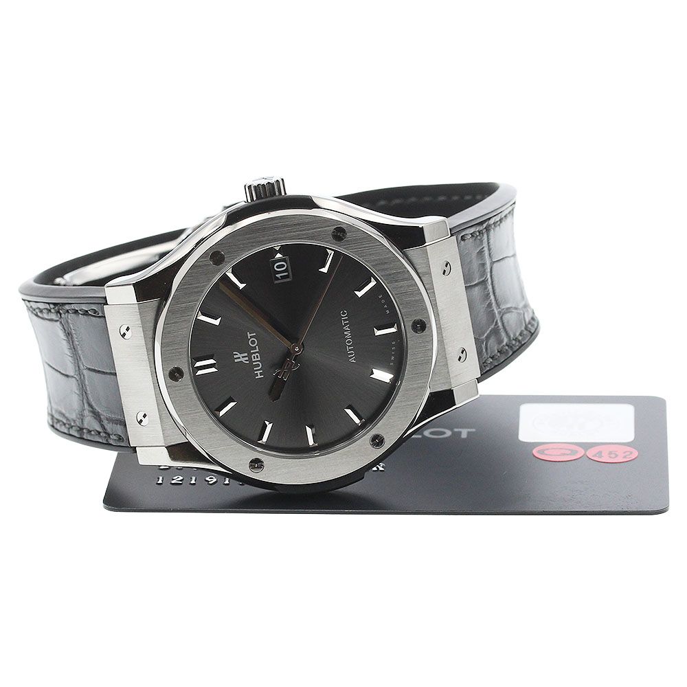 ウブロ HUBLOT 511.NX.7071.LR クラシックフュージョン レーシンググレー 自動巻き メンズ 美品 保証書付き_972989 ウブロ HUBLOT 511.NX.7071.LR クラシックフュージョン レーシング