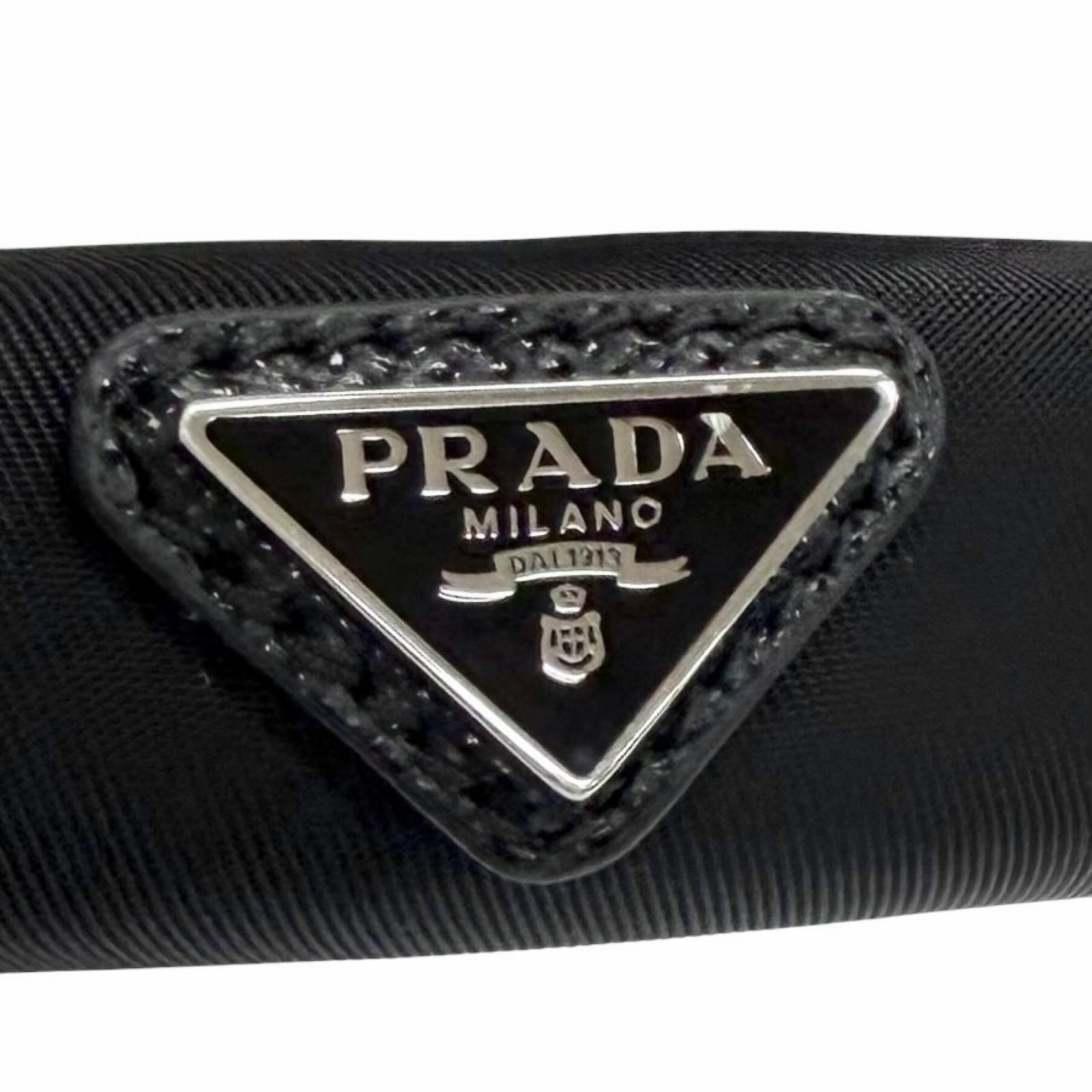 美品△PRADA プラダ 1IH020 トライアングルロゴ Re-Nyron カチューシャ