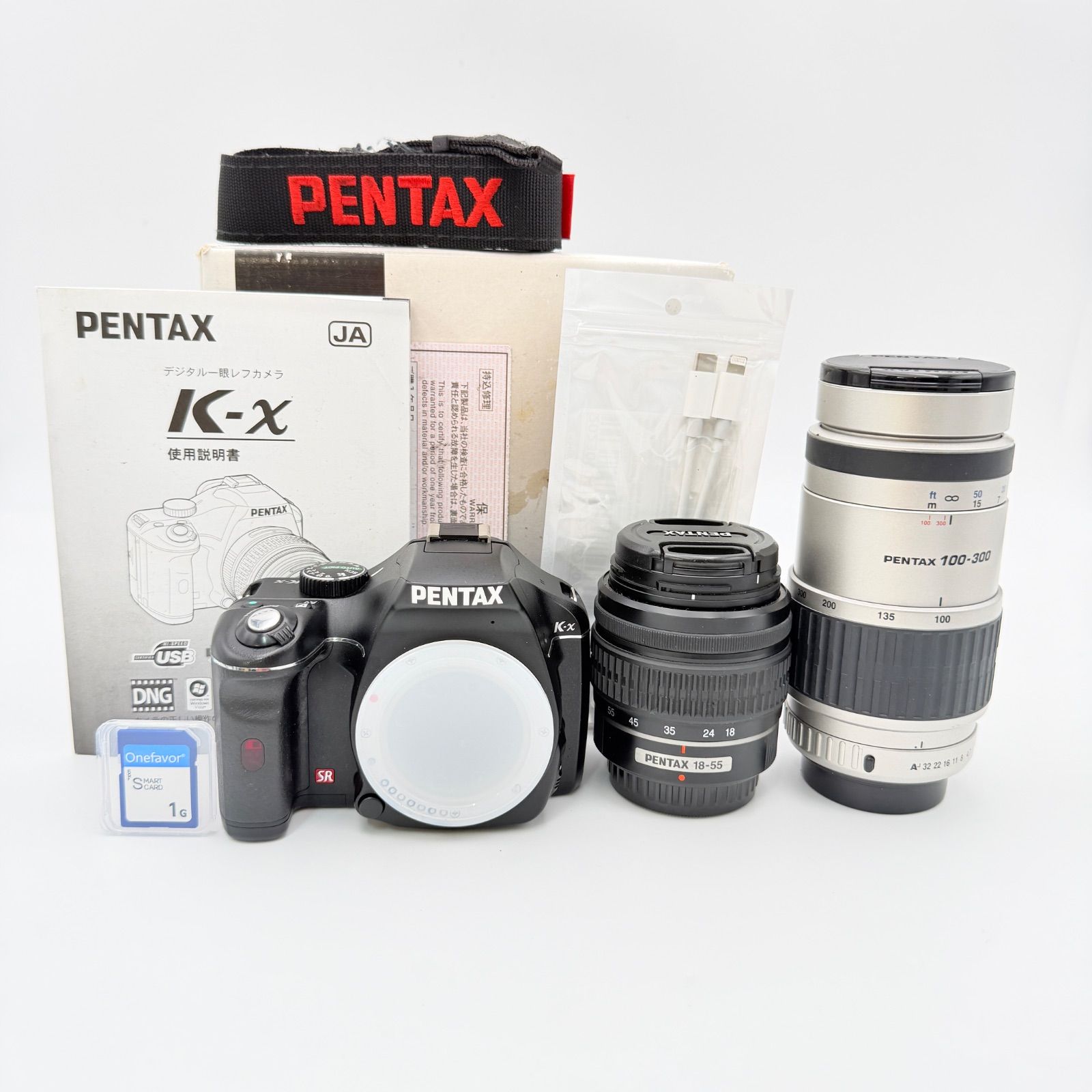 美品】PENTAX K-x ダブルレンズキット ブラック 元箱•取説•SDカード