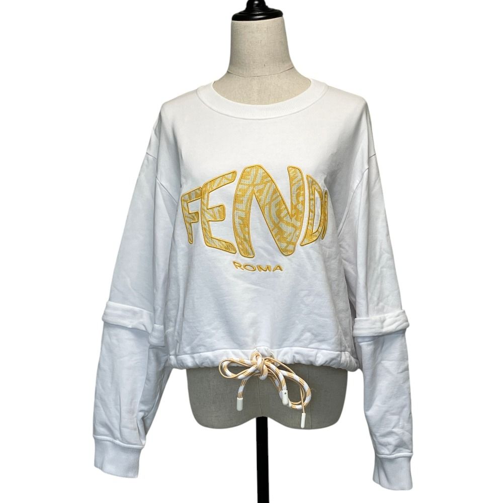 良品 FENDI フェンディ フィッシュアイ クロップド スウェット