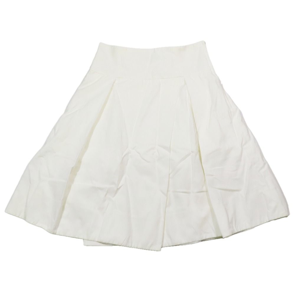 良品 FOXEY フォクシー フレアスカート ハーフ 膝丈 ボックスプリーツ