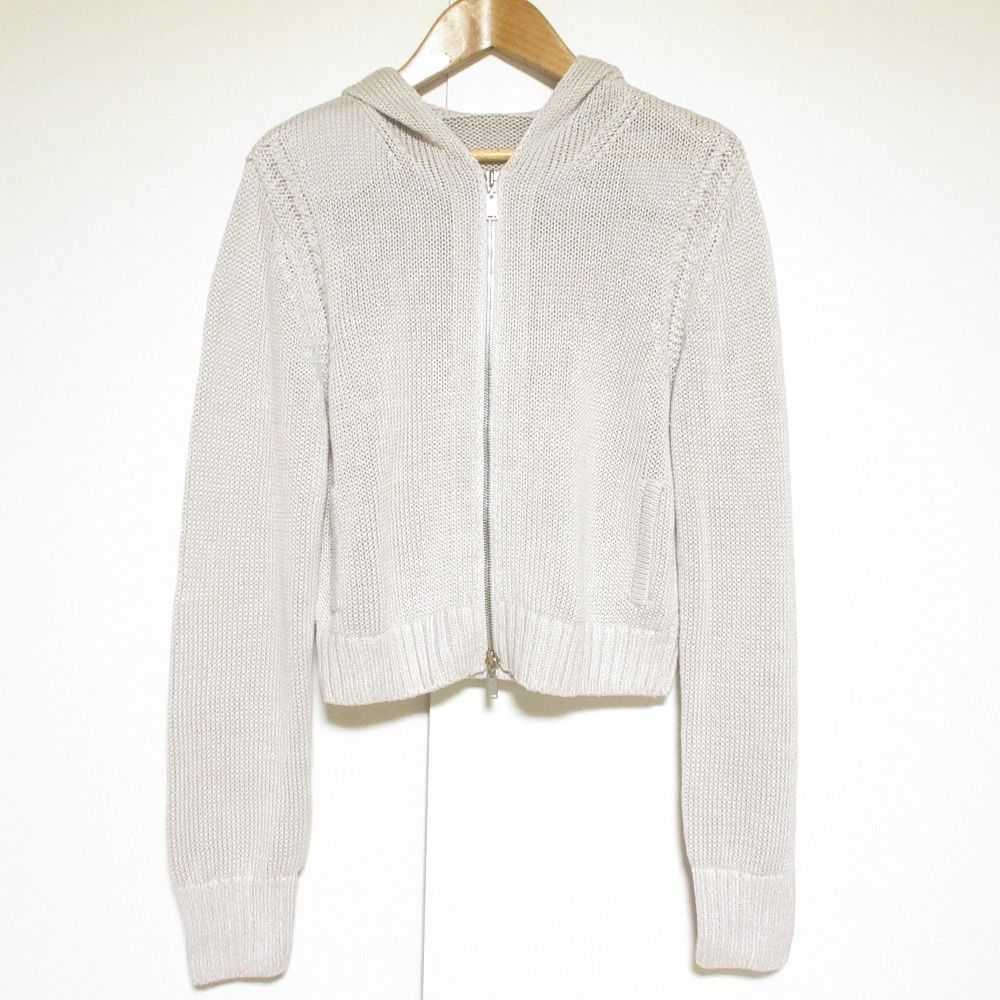 新作美品　FOXEY フォクシー　ニット 洗える　パーカー 美品 FOXEY フォクシー Knit Parka Earth Tone リネン ニット パーカー