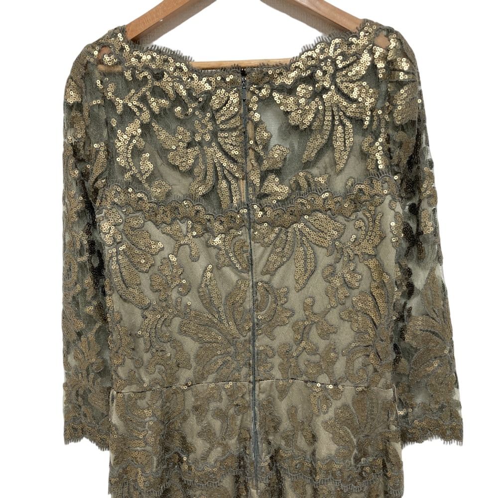 美品 TADASHI SHOJI タダシショージ スパンコール エンブロイダリー