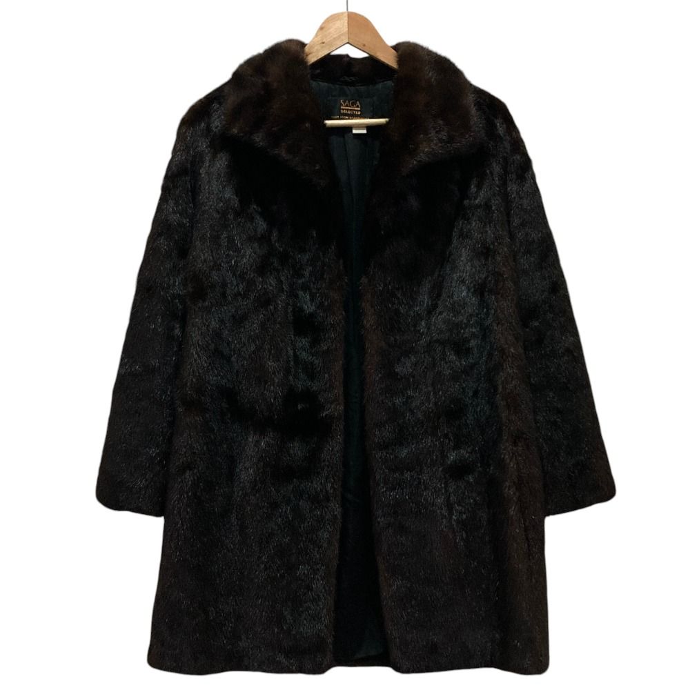 N*A様 SAGA MINK selected （ゴールドタグ）　コート 良品 SAGA MINK サガミンク 金サガ ミドル丈 毛皮コート ブラウン