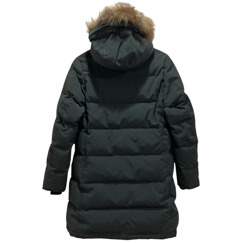 良品 DANTON ダントン ラクーンファー フーデッド ロングダウンコート