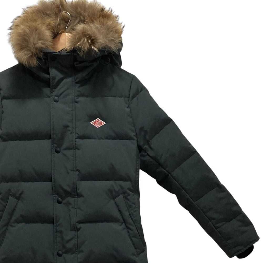 良品 DANTON ダントン ラクーンファー フーデッド ロングダウンコート
