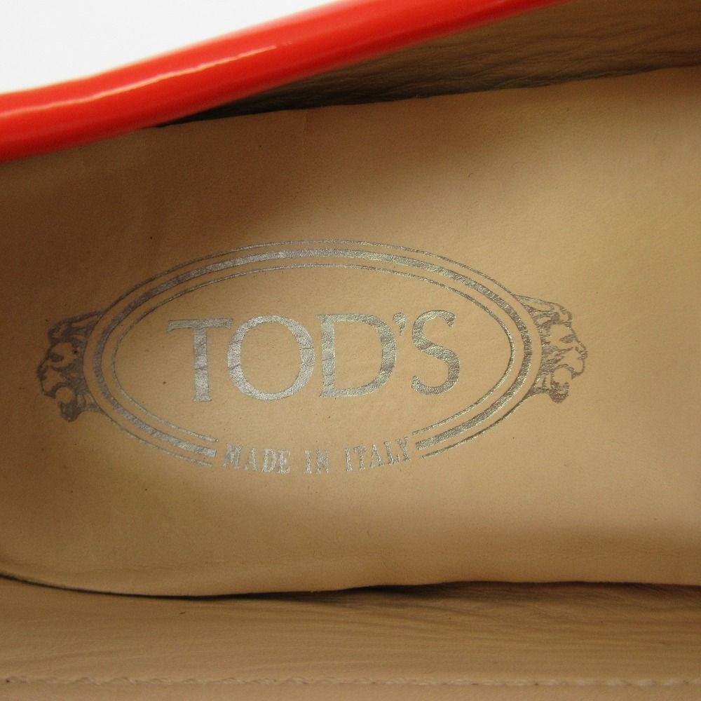 美品 TOD'S トッズ ダブルT エナメル ローファー モカシン