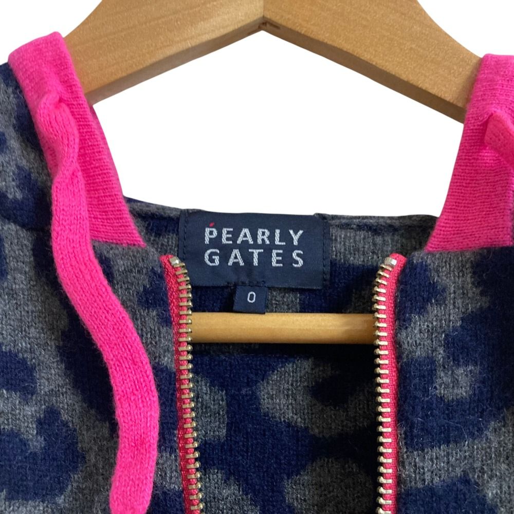 美品 PEARLY GATES パーリーゲイツ レオパード柄 カシミヤブレンド