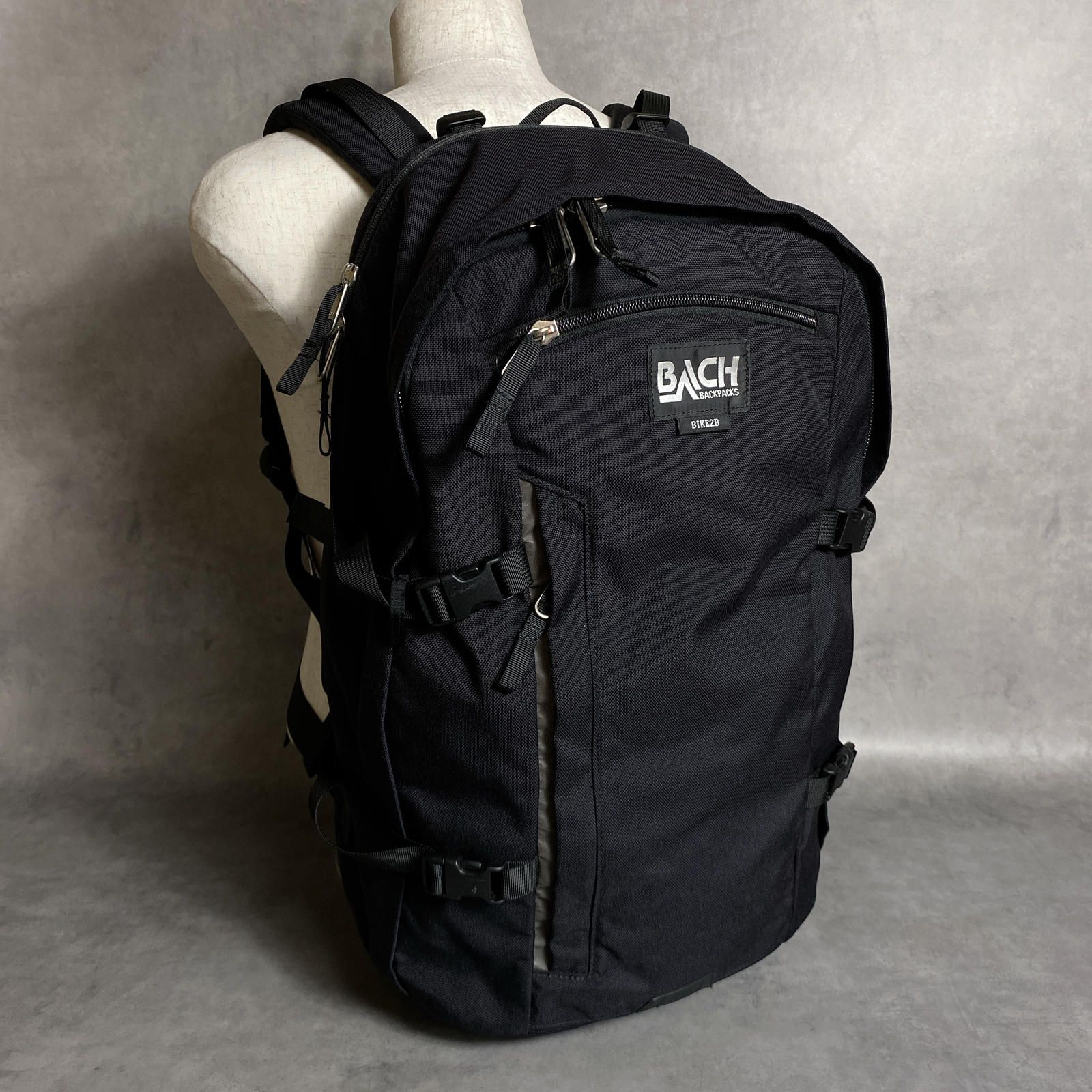 PQ589◇BACH : BIKE2B 30L◇ブラック バッハ バイクツービー バック