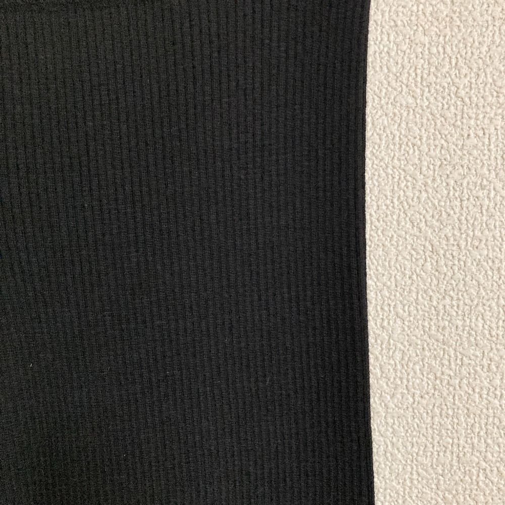 perverze　パーバーズ　リブ　ニット　パンツ　ブラック　黒 美品 PERVERZE パーバーズ フレアリブニットパンツ サイズF ブラック