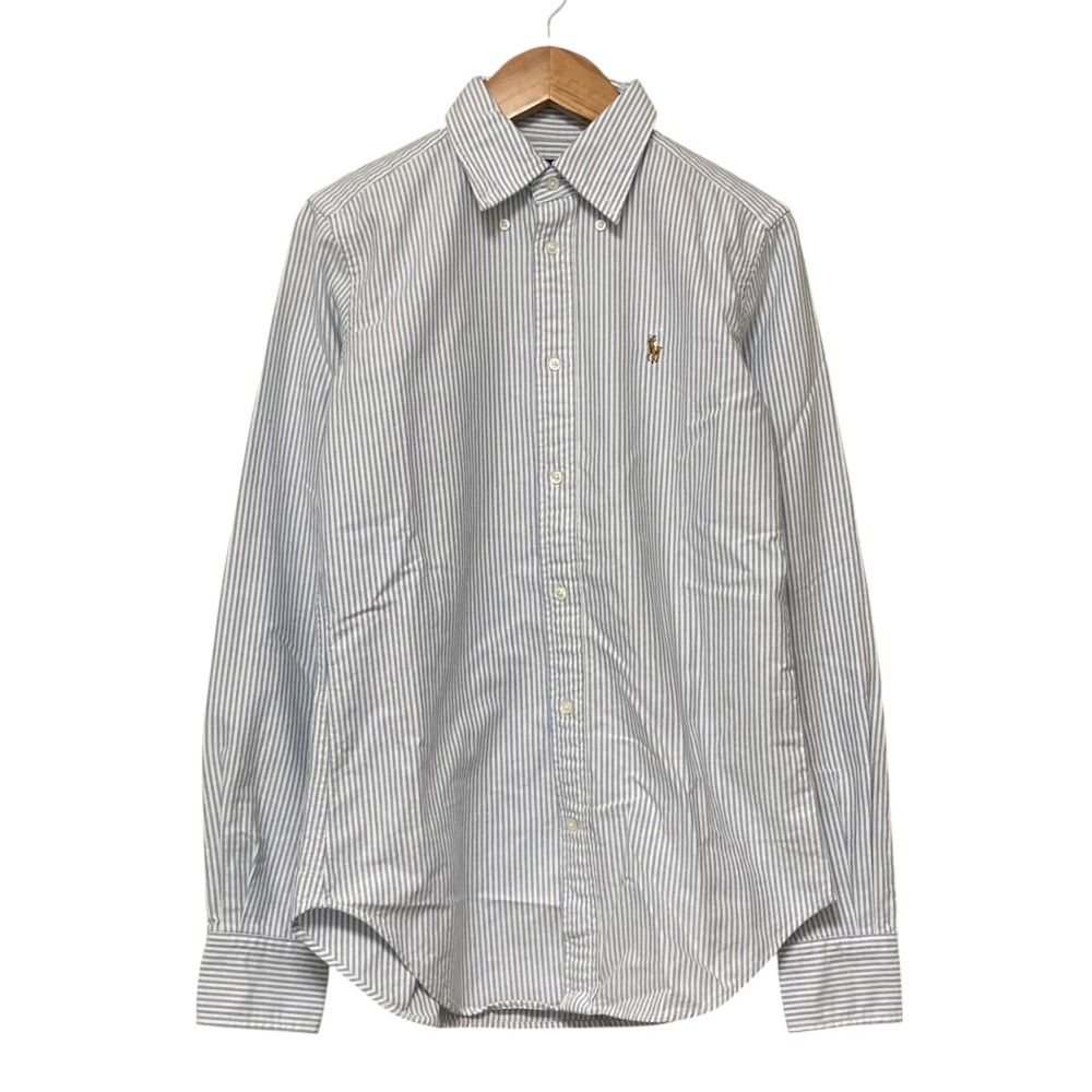 美品 RALPH LAUREN ラルフローレン SUPER SLIM FIT ストライプ 長袖 
