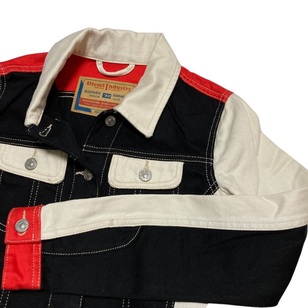 美品 DIESEL ディーゼル DE-SLIMMY カラーブロック クロップド デニム