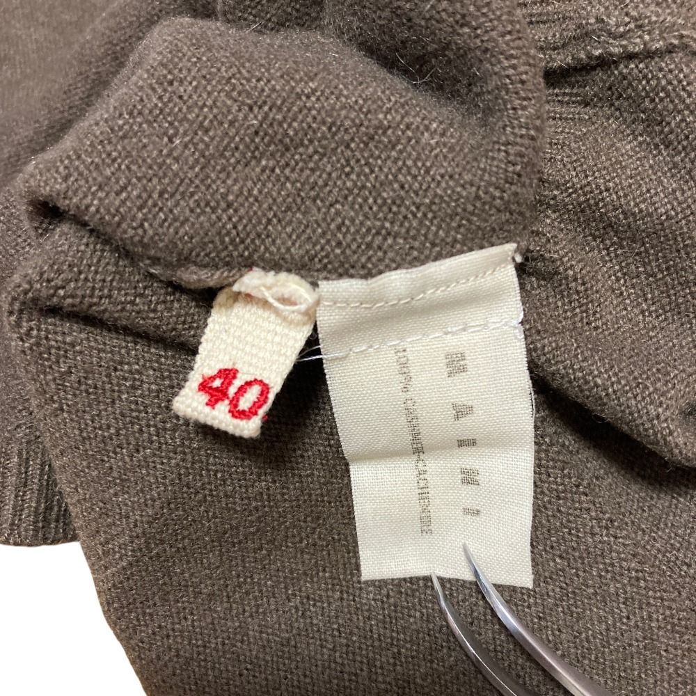 美品 MARNI マルニ カシミヤ100％ ボタンレス ニット カーディガン