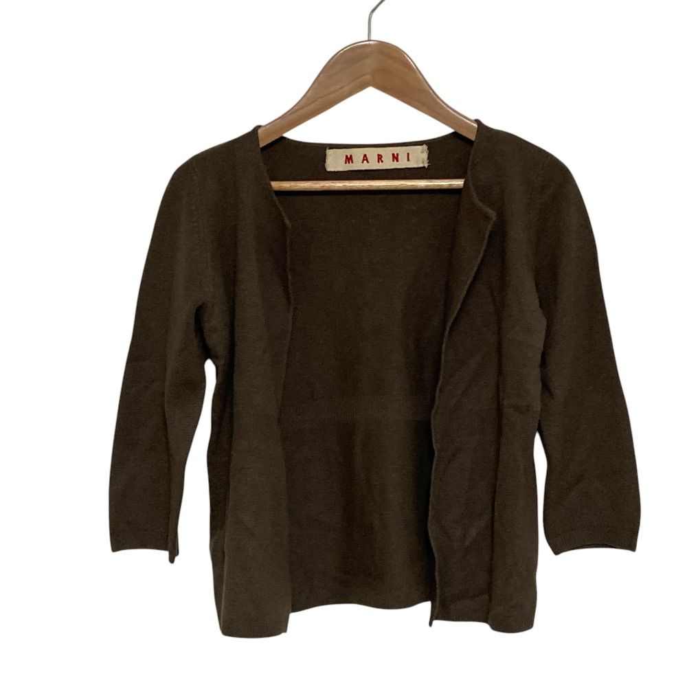 美品 MARNI マルニ カシミヤ100％ ボタンレス ニット カーディガン