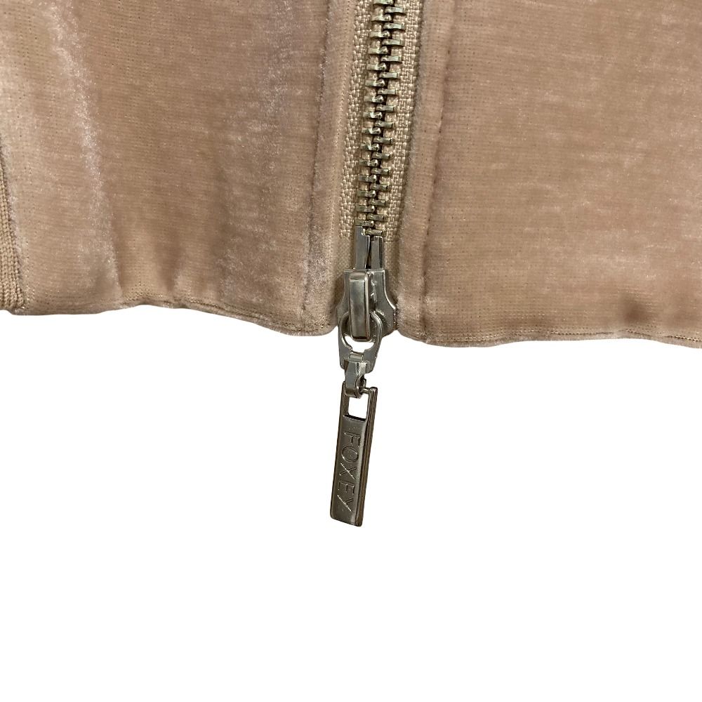 美品 FOXEY NEW YORK フォクシーニューヨーク ベロア ジップアップ
