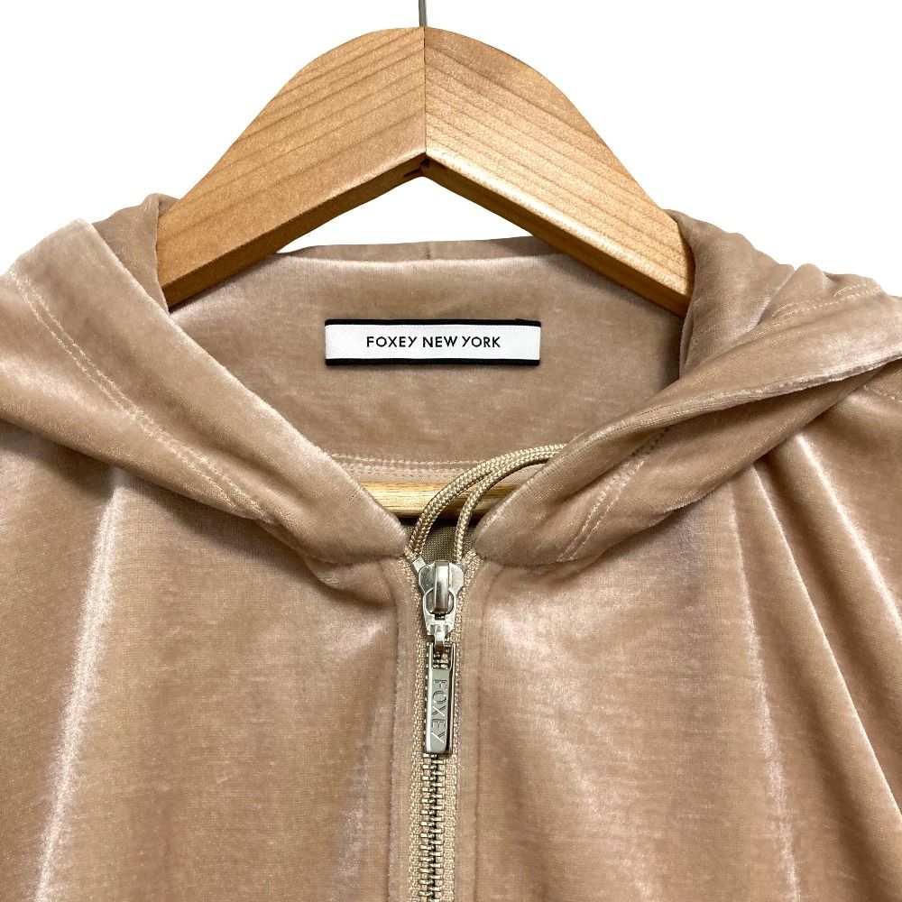 美品 FOXEY NEW YORK フォクシーニューヨーク ベロア ジップアップ
