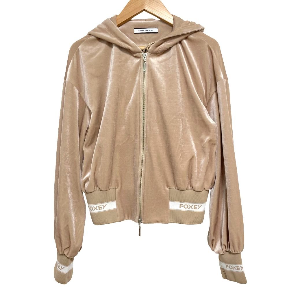 美品 FOXEY NEW YORK フォクシーニューヨーク ベロア ジップアップ