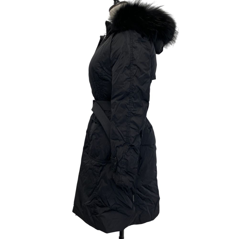 美品 MONCLER モンクレール ファーフード ベルテッド ダウンコート