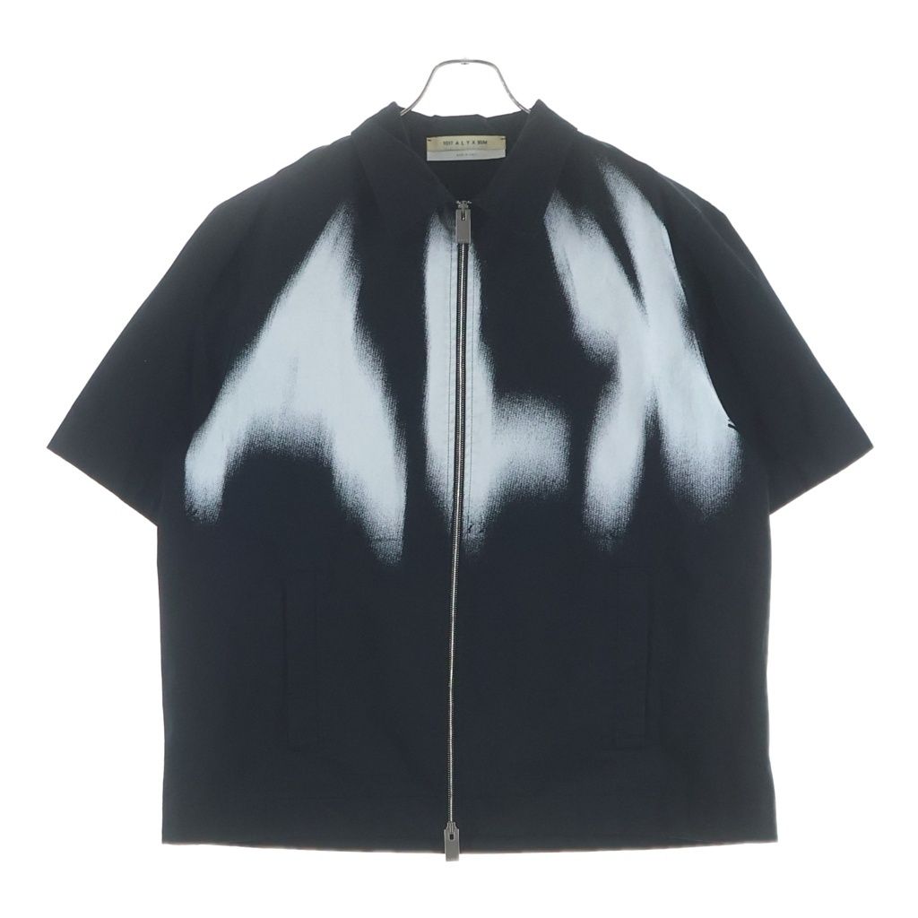 1017 ALYX 9SM アリクス Phantom Logo S/S Zip Shirt ジップアップ 半袖シャツ ブラック 1017 ALYX 9SM (アリクス) Phantom Logo S/S Zip Shirt ジップアップ