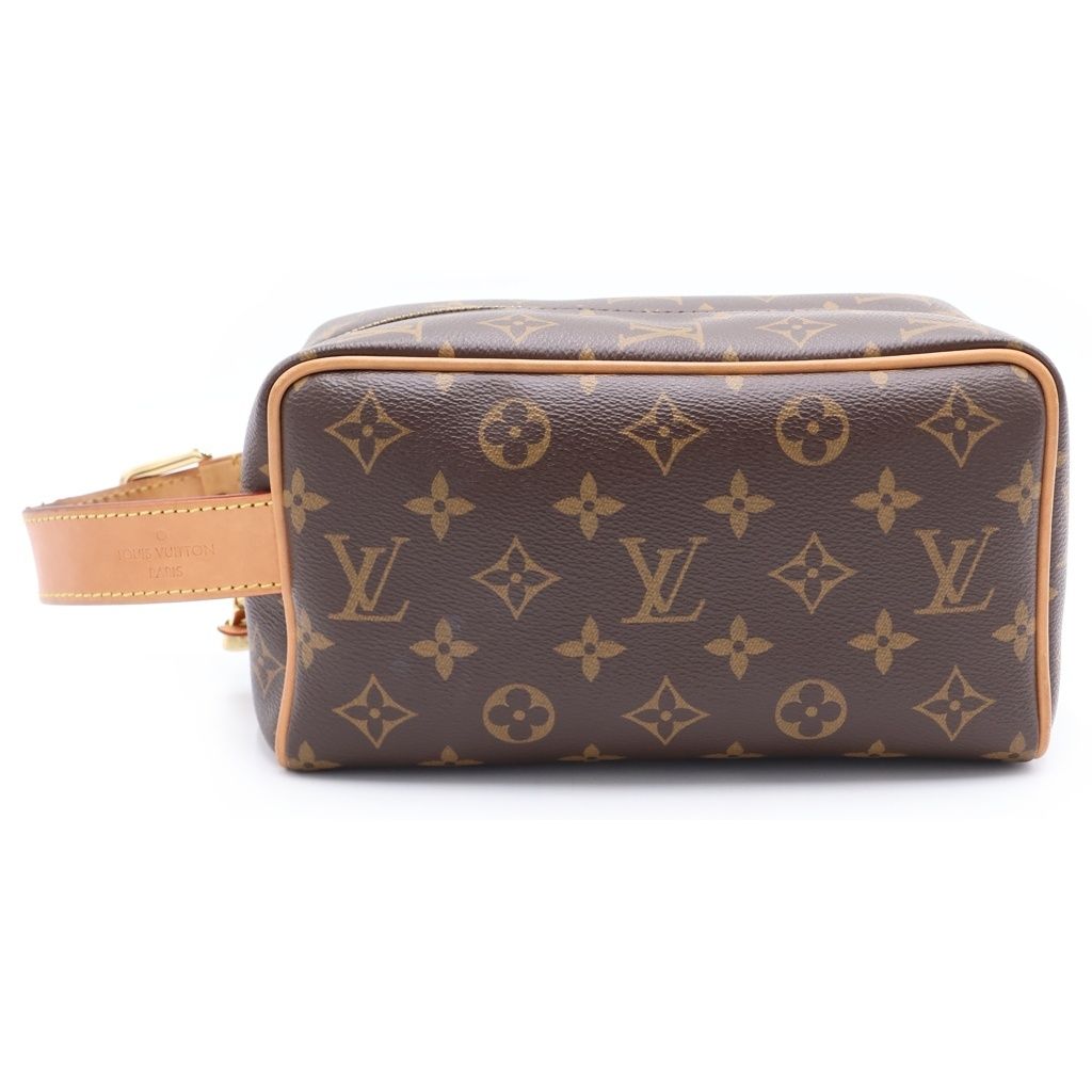 LOUIS VUITTON (ルイヴィトン) モノグラム ロッカー ドップ・キット レザー クラッチバッグ ポーチ ブラウン M83112 M83112