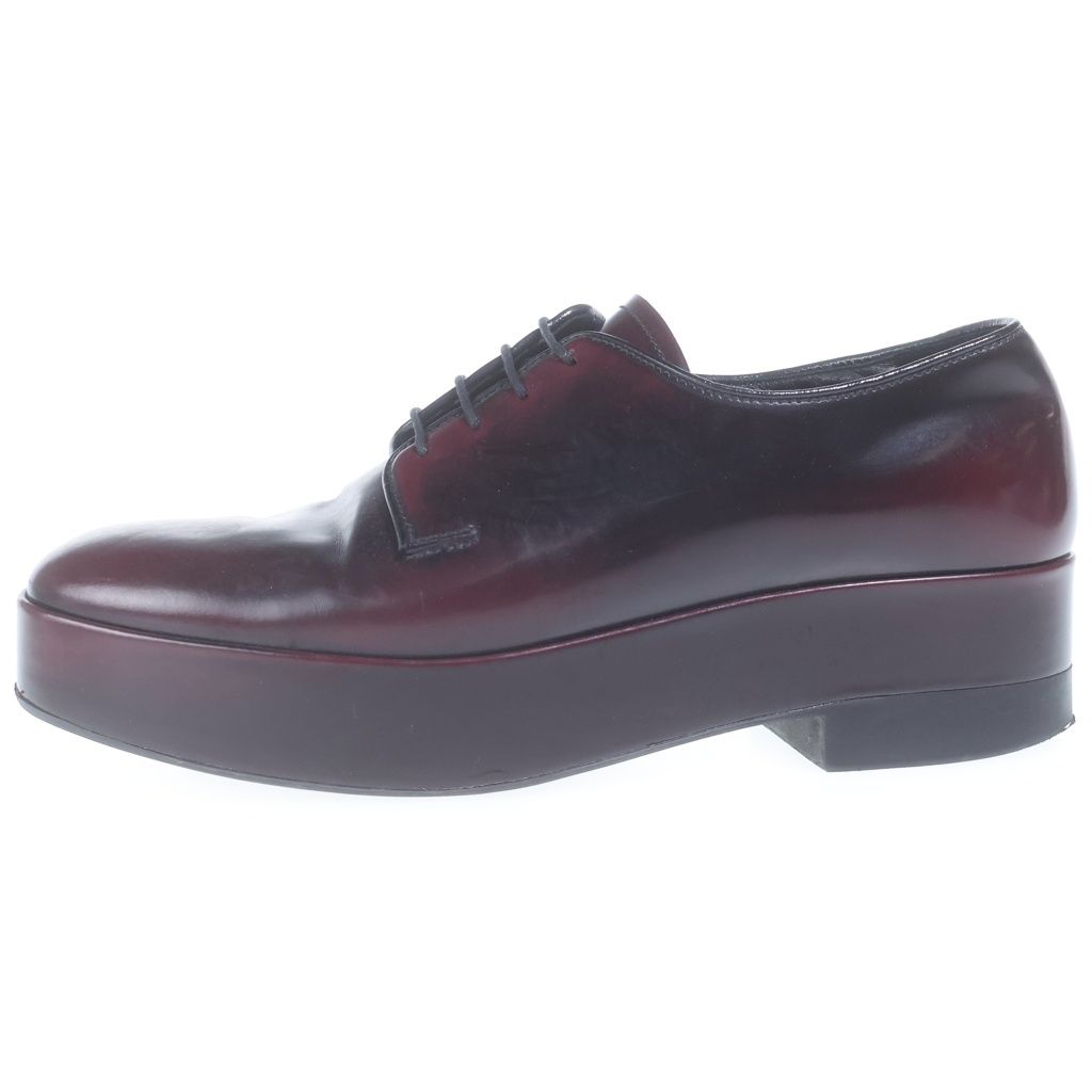 PRADA (プラダ) ブラッシュドレザー レースアップ ダービーシューズ パープル 2EG379